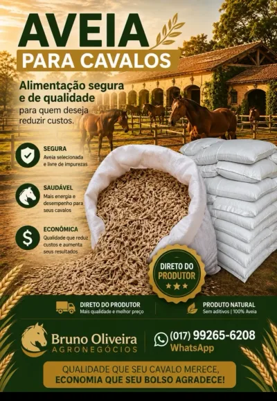 Aveia para cavalos 30kg